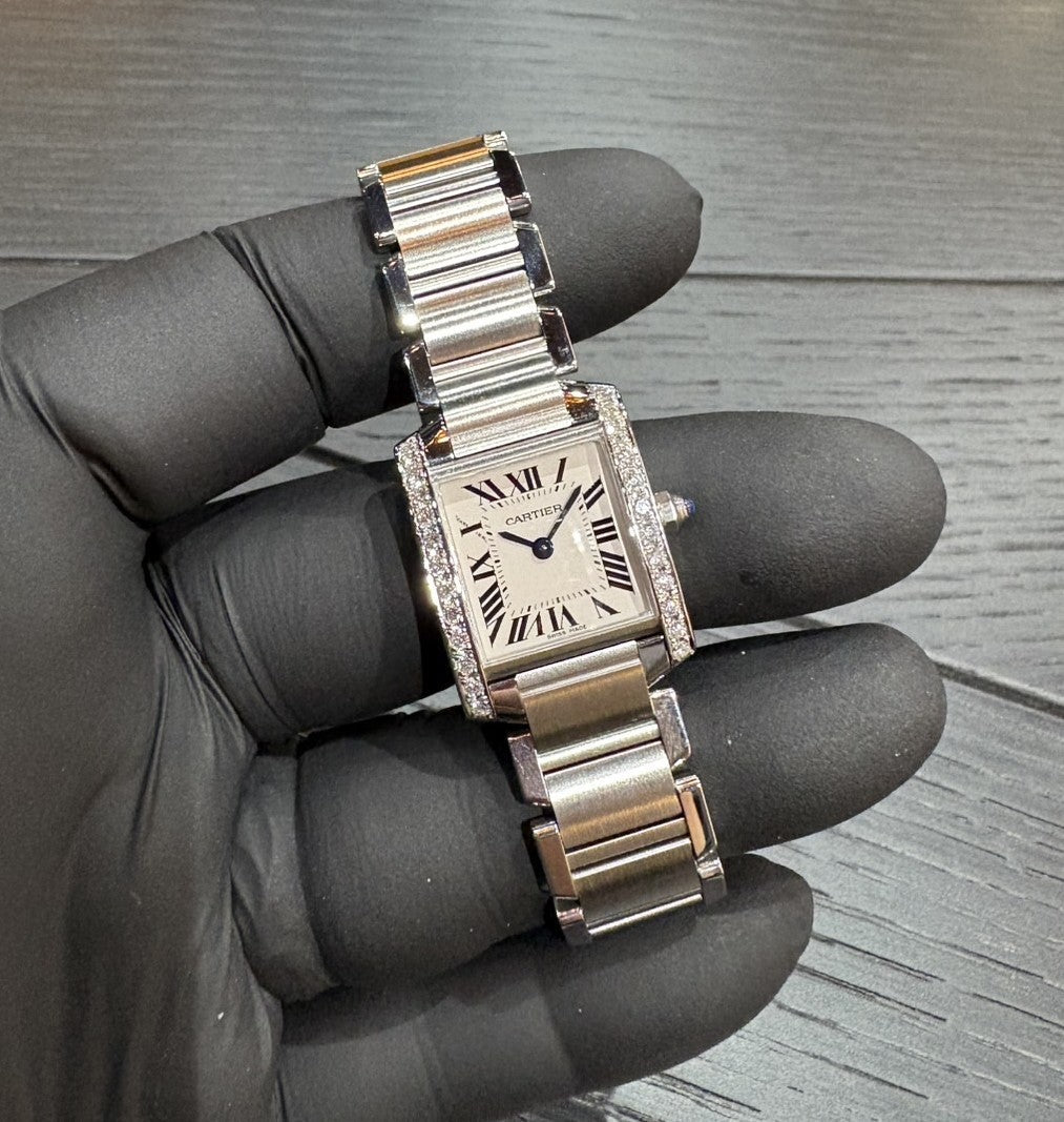 赤坂ブランドウォッチ買取migliore(ミリオレ)12月4日Cartier(カルティエ)タンクフランセーズSM アフターダイヤ買取