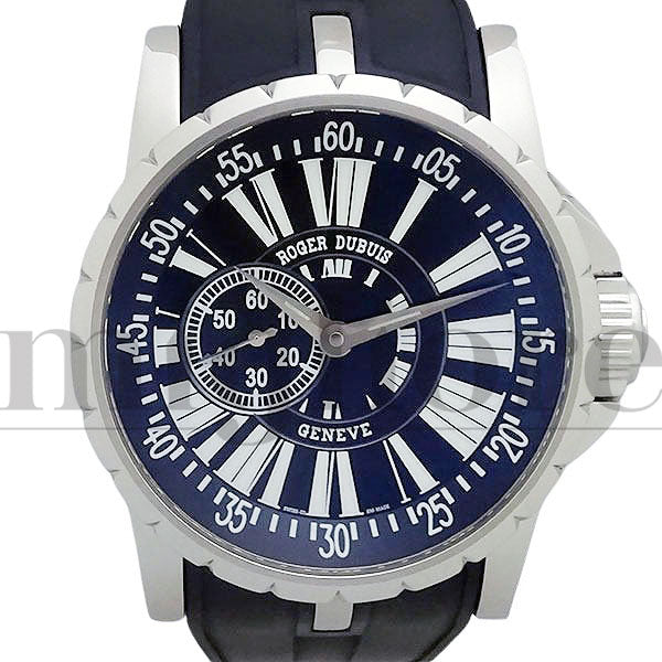 エクスカリバー EX45 77 9 9.71R 黒文字盤 SS ラバーベルト 45mm