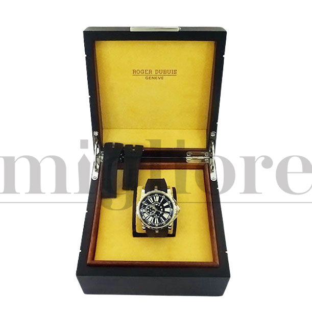 エクスカリバー EX45 77 9 9.71R 黒文字盤 SS ラバーベルト 45mm