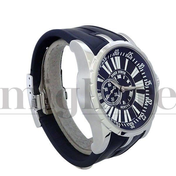 エクスカリバー EX45 77 9 9.71R 黒文字盤 SS ラバーベルト 45mm