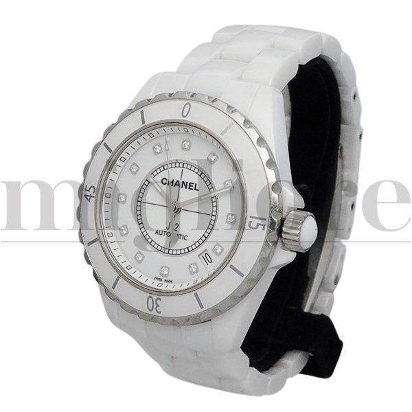 J12 H1629 12Pダイヤ ホワイトセラミック