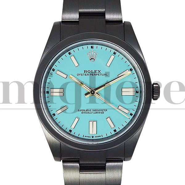 オイスターパーペチュアル 41 DLCブラックカスタム 124300 ターコイズ