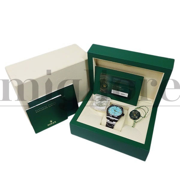 オイスターパーペチュアル 41 DLCブラックカスタム 124300 ターコイズブルー