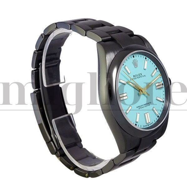 オイスターパーペチュアル 41 DLCブラックカスタム 124300 ターコイズブルー