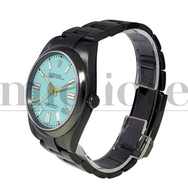オイスターパーペチュアル 41 DLCブラックカスタム 124300 ターコイズブルー