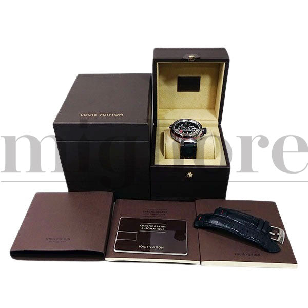 タンブール グラフィット クロノグラフ GMT Q1A40