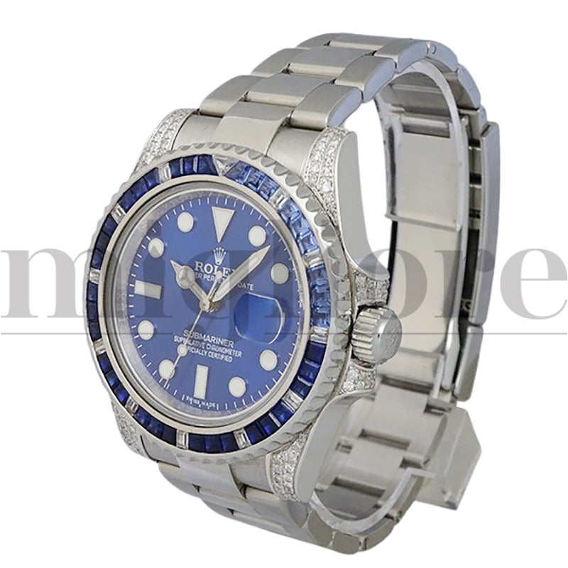 サブマリーナデイト アフターサファイア&ダイヤモンドセッティング 116659SABR仕様