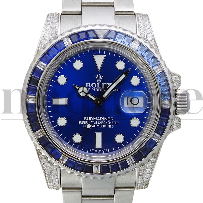 サブマリーナデイト アフターサファイア&ダイヤモンドセッティング 116659SABR仕様