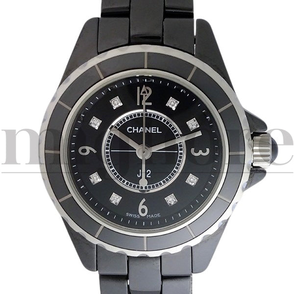 J12 H2569 ブラックセラミック 8Pダイヤモンド