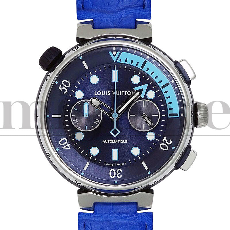 タンブール オトマティック ストリート ダイバー クロノグラフ スカイラインブルー QA168