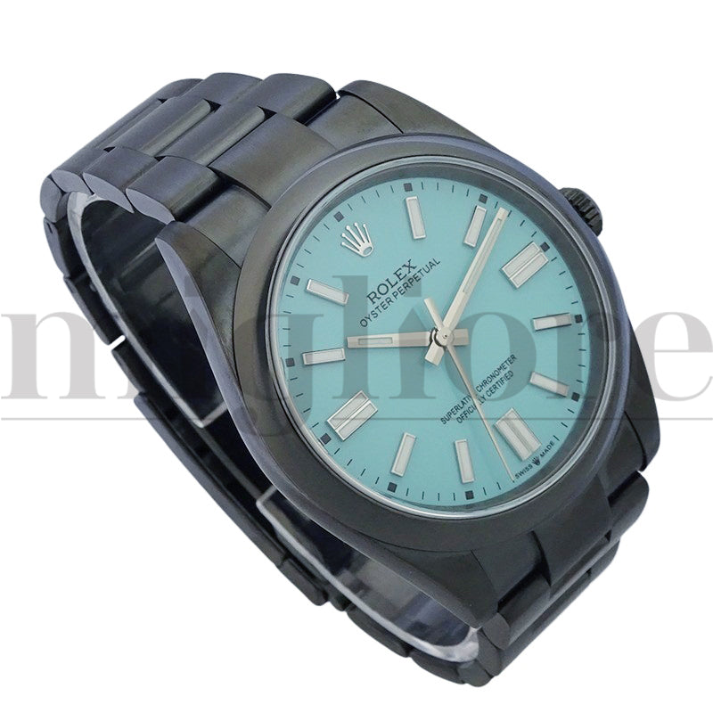 オイスターパーペチュアル 41 DLCコーテイングカスタム 124300 ターコイズブルー