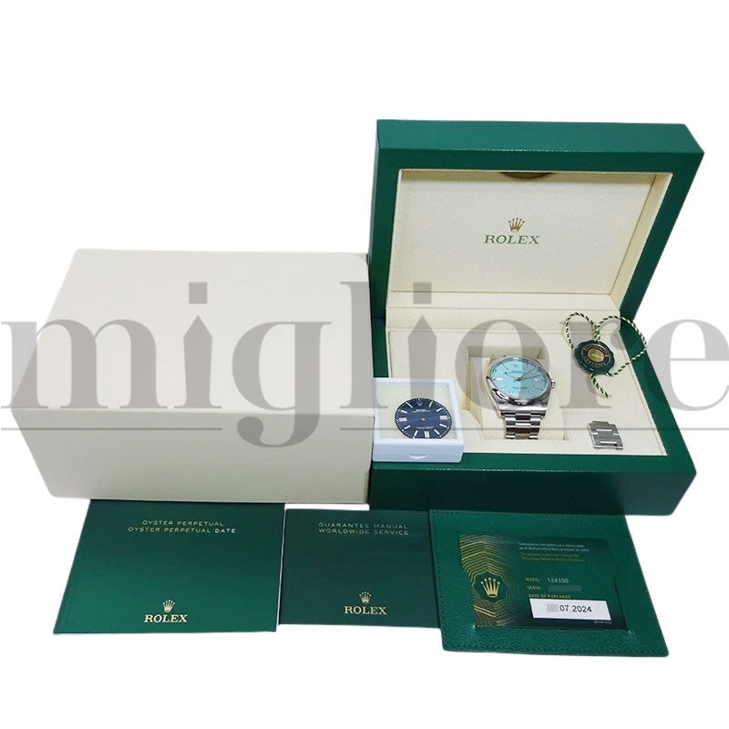 オイスターパーペチュアル 41 124300 ターコイズ ブルー カスタム