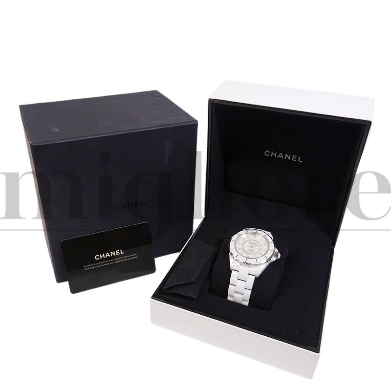 J12 H2423 38mm ホワイトセラミック 8Pダイヤ