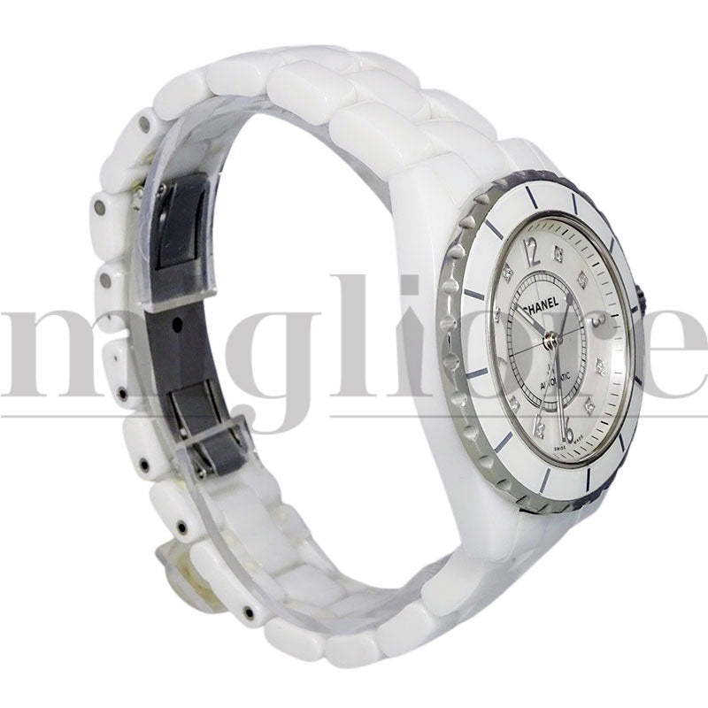 J12 H2423 38mm ホワイトセラミック 8Pダイヤ