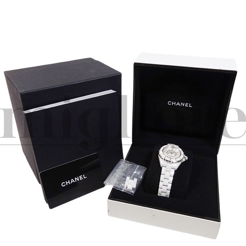 J12 H2422 ホワイト セラミック 8Pダイヤ