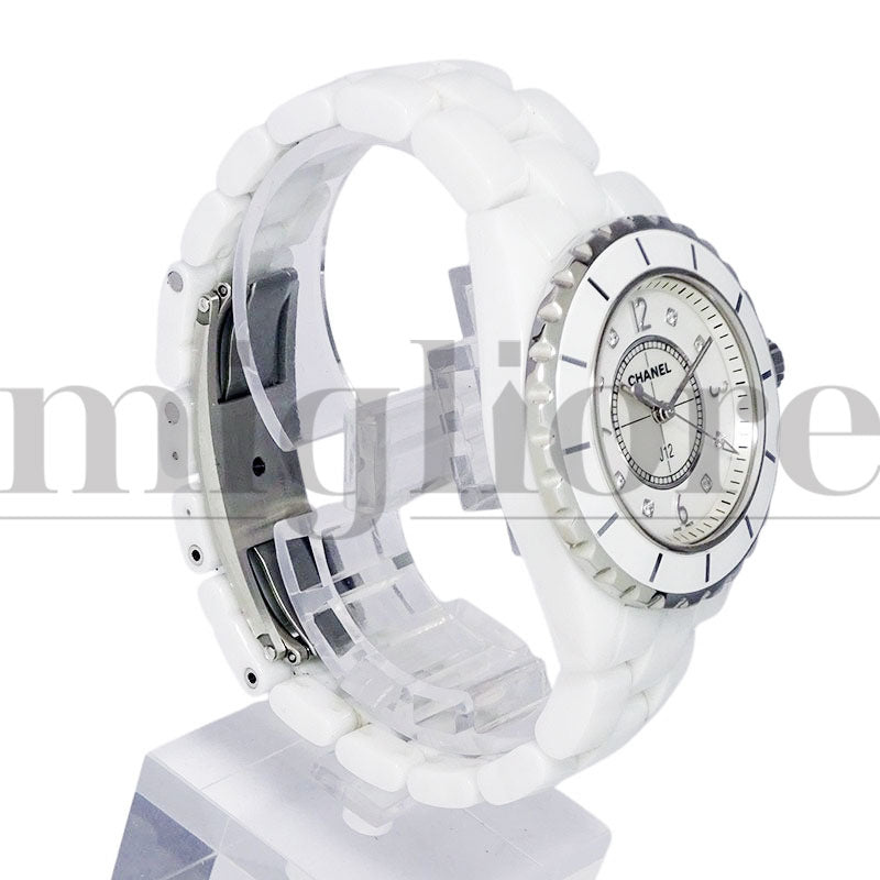 J12 H2422 ホワイト セラミック 8Pダイヤ