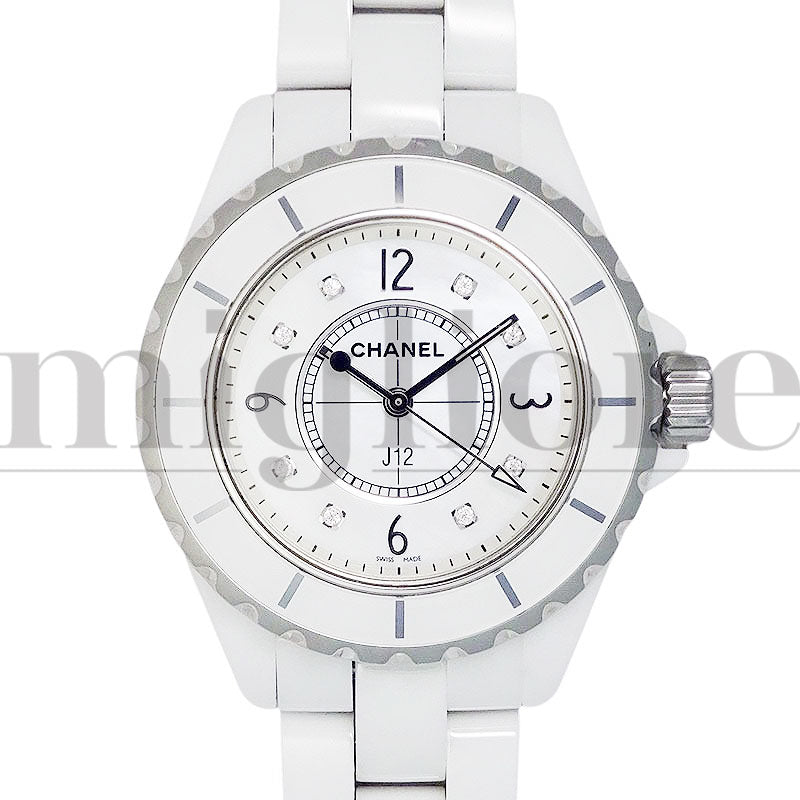 J12 H2422 ホワイト セラミック 8Pダイヤ