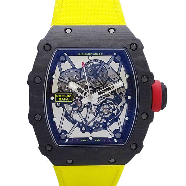 RM35-02 オートマチック ラファエルナダル ブラックTPTカーボン ベルクロストラップ