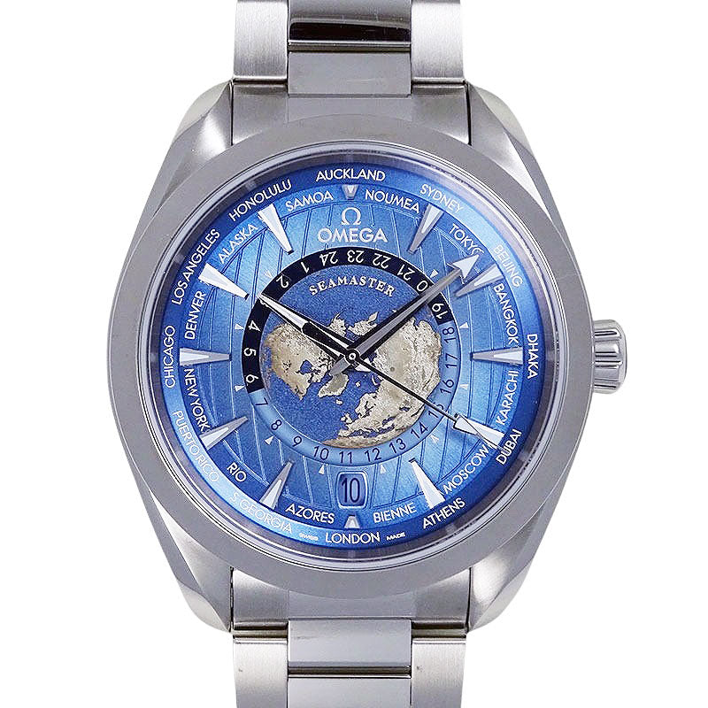 OMEGA オメガ シーマスター アクアテラ 150M コーアクシャル マスター クロノメーター GMT ワールドタイマー 220.10.43.22.03.002 メンズ 腕時計【新品】