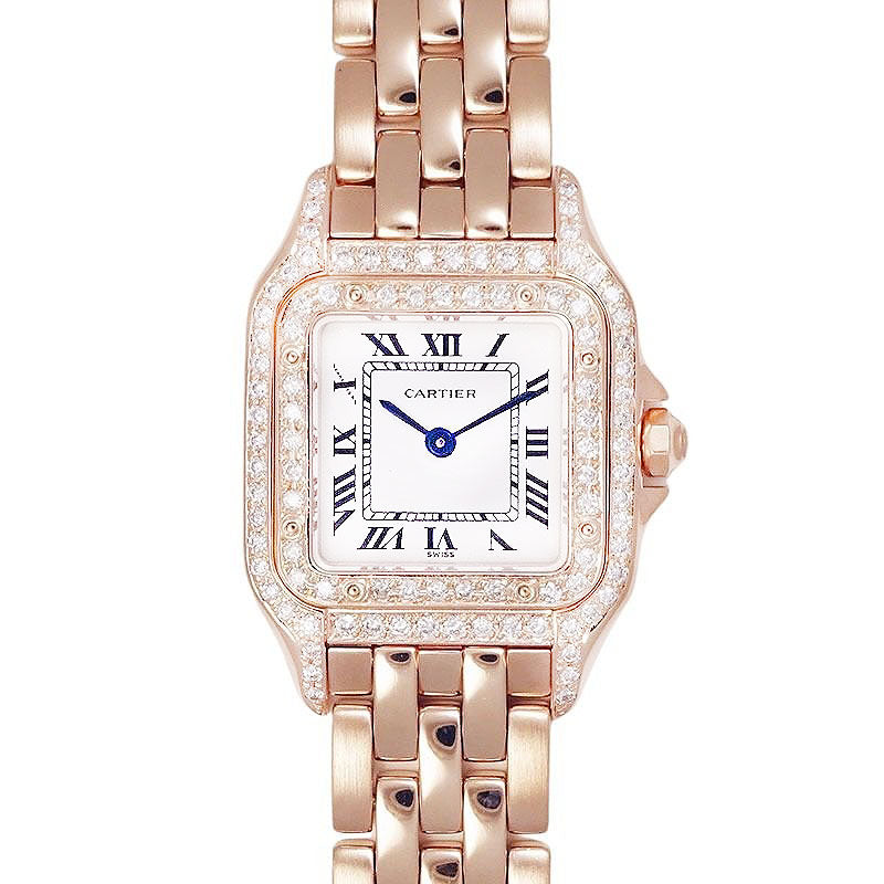 Cartier カルティエ パンテールSM W25033P5/1320 PGコーティング アフターダイヤ 【美品中古】
