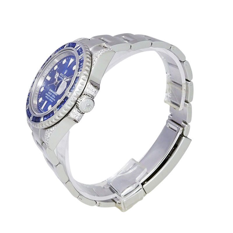 ROLEX ロレックス サブマリーナデイト 116610LN アフターサファイア&ダイヤモンドセッティング
