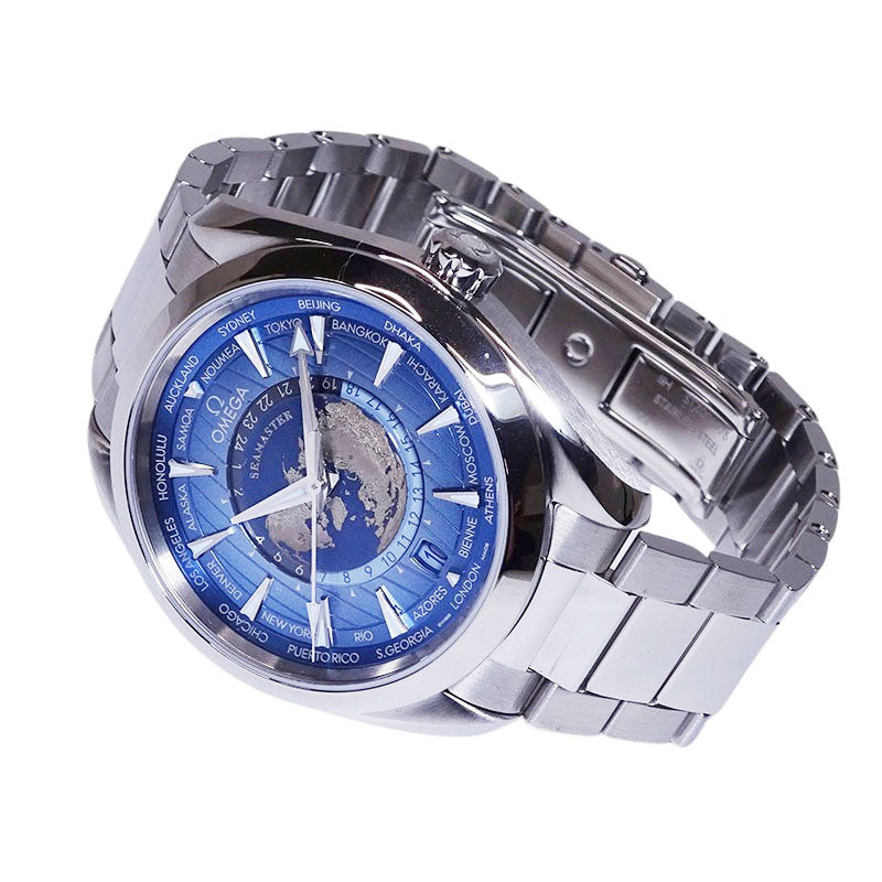 OMEGA オメガ シーマスター アクアテラ 150M コーアクシャル マスター クロノメーター GMT ワールドタイマー 220.10.43.22.03.002 メンズ 腕時計【新品】
