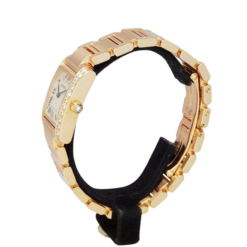 Cartier カルティエ タンクフランセーズSM W51008Q3/2384 PGコーティング アフターダイヤ