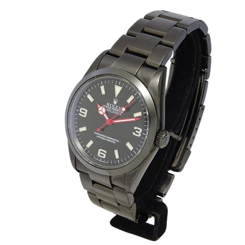 ROLEX ロレックス エクスプローラーⅠ 114270 Y番 DLCコーティングカスタム メンズ 腕時計 【中古】