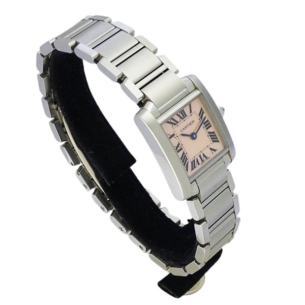Cartier カルティエ タンクフランセーズSM ピンクシェル W51028Q3/3217 レディース 腕時計【中古】