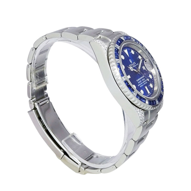ROLEX ロレックス サブマリーナデイト 116610LN アフターサファイア&ダイヤモンドセッティング