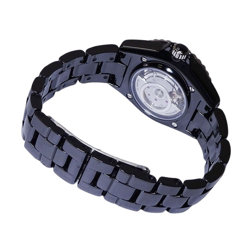 CHANEL シャネル J12 キャリバー12.2 H9742 ブラックセラミック 12Pダイヤ 33mm シースルーバック 自動巻き レディース【新品】