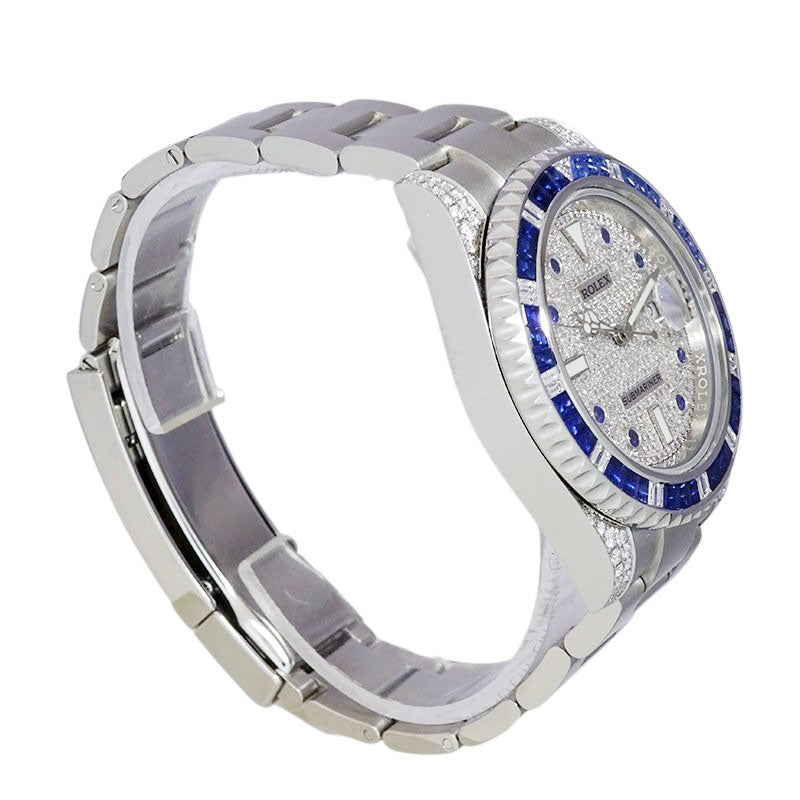 ROLEX ロレックス サブマリーナデイト 116610LN アフターサファイア&ダイヤモンドセッティング 116659SABR仕様