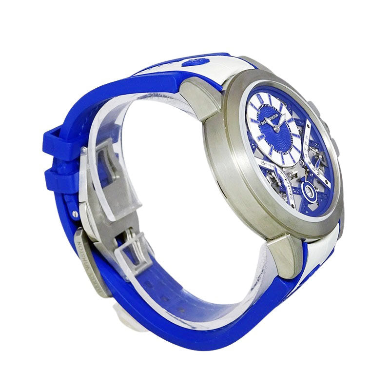 HARRY WINSTON ハリーウィンストン オーシャン ザリウム バリエーション ホワイト/ネイビーブルー OCEABI42ZZ006 世界50本限定