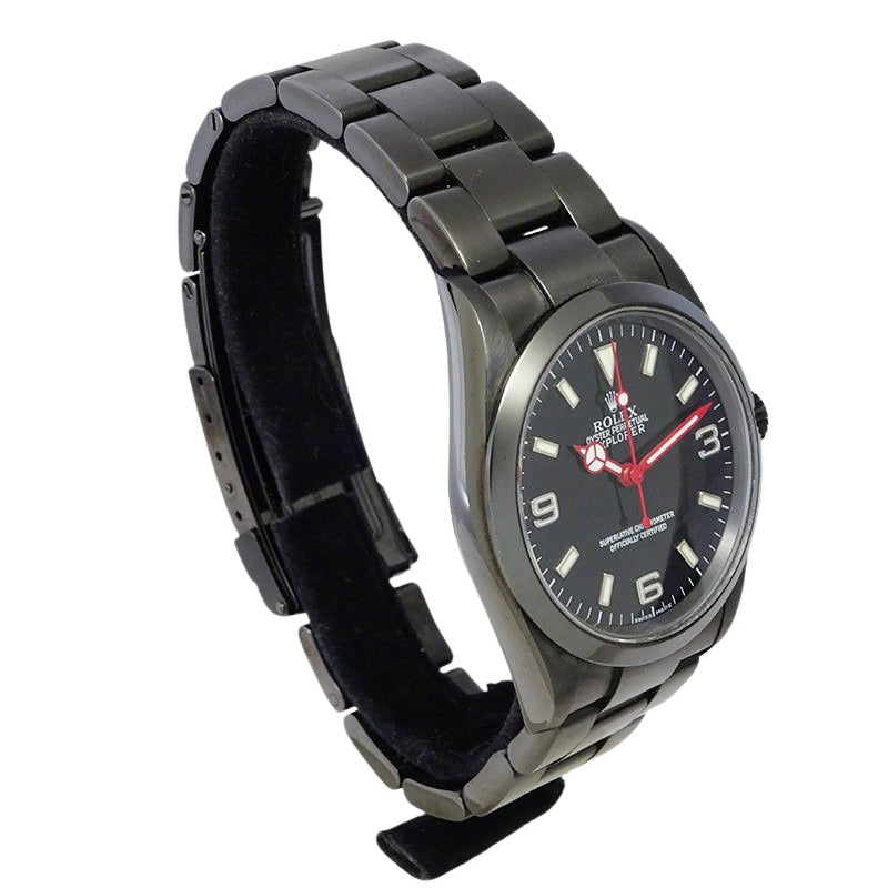 ROLEX ロレックス エクスプローラーⅠ 114270 Y番 DLCコーティングカスタム メンズ 腕時計 【中古】