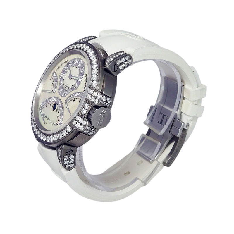 HARRY WINSTON ハリーウィンストン オーシャン トリレトロ クロノグラフ アフターダイヤセッティング 400-MCRA44Z 100本限定