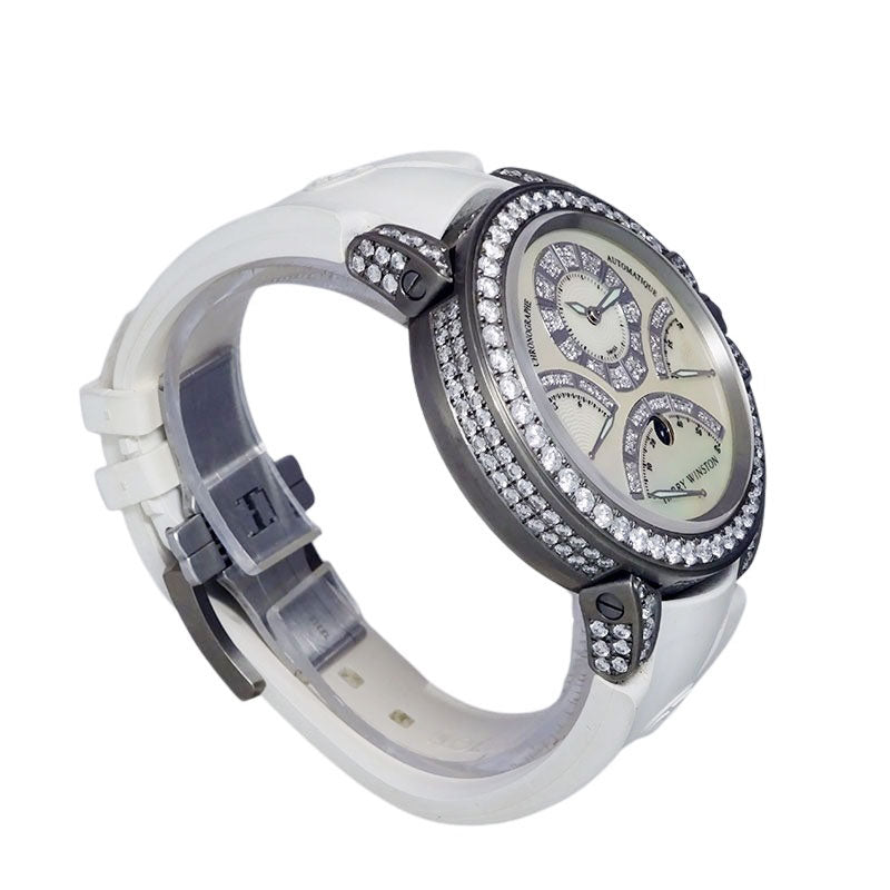 HARRY WINSTON ハリーウィンストン オーシャン トリレトロ クロノグラフ アフターダイヤセッティング 400-MCRA44Z 100本限定