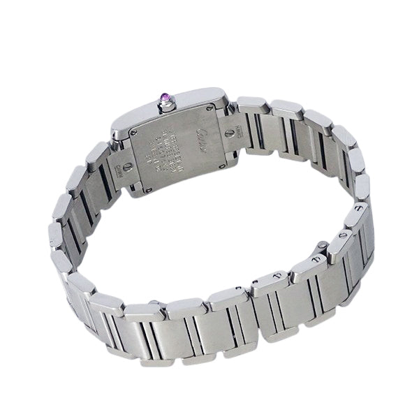 Cartier カルティエ タンクフランセーズSM ピンクシェル W51028Q3/3217 アフターダイヤモンド クォーツ レディース 腕時計【中古】