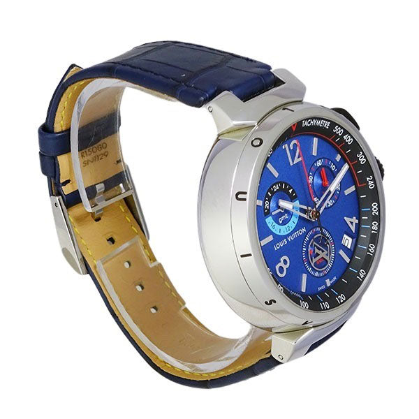 LOUIS VUITTON ルイヴィトン タンブール アウトドア クロノグラフ GMT QA153