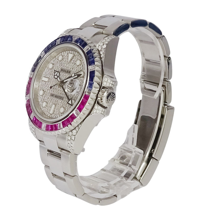 ROLEX ロレックス GMTマスターⅡ 116710LNベース アフターサファイア&ダイヤモンドセッティング 116759SARU仕様