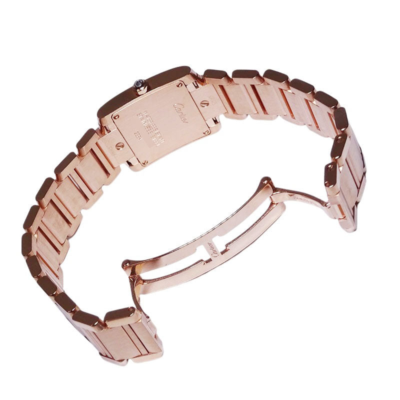 Cartier カルティエ タンクフランセーズSM W51008Q3/2384 PGコーティング アフターダイヤ