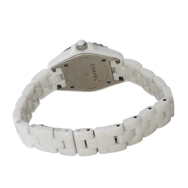 CHANEL シャネル J12 H2572 ホワイトセラミック 8Pダイヤモンド ダイヤモンドベゼル 29mm レディース 腕時計【中古】