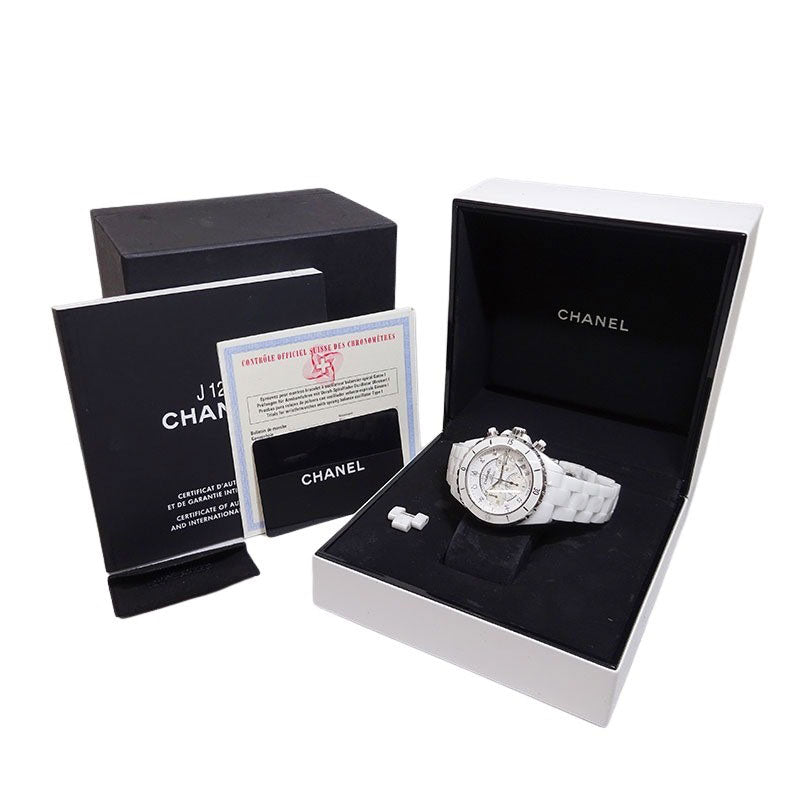 CHANEL シャネル J12 クロノグラフ H2009 ホワイトセラミック