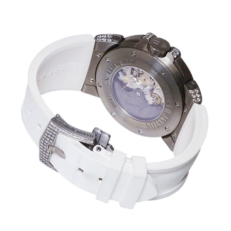 HARRY WINSTON ハリーウィンストン オーシャン トリレトロ クロノグラフ アフターダイヤセッティング 400-MCRA44Z 100本限定