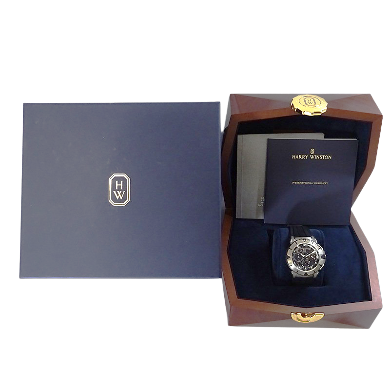 HARRY WINSTON ハリーウィンストン オーシャンスポーツ クロノグラフ ブラック OCSACH44ZZ001