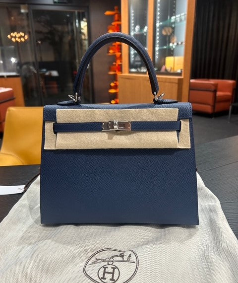赤坂ブランドバッグ買取migliore（ミリオレ）11月25日　HERMES（エルメス）ケリー25セリエヴォー・エプソンブルーネイビー　W刻印買取