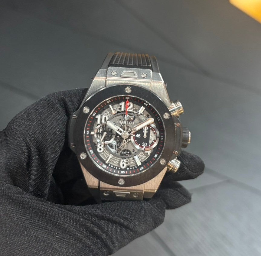 赤坂ブランド腕時計買取migliore（ミリオレ）1月14日　HUBLOT(ウブロ）ビックバンウニコ　チタンセラミック411.NM.1170.RX買取