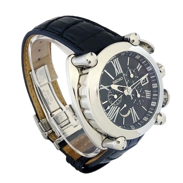 【SEIKO セイコー】ガランテ GMT クロノグラフ SBLA049/5R86-0AB0 スプリングドライブ【中古】