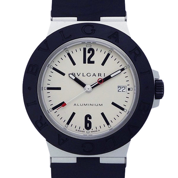 BVGARI ブルガリ アルミニウム デイト BB40AT メンズ 腕時計【中古】