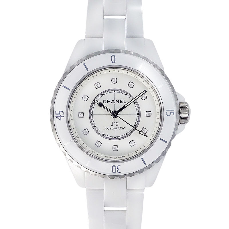 CHANEL シャネル J12 キャリバー12.2 H10472 ホワイトセラミック 33mm 12Pダイヤ レディース【新品】