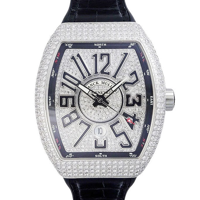 FRANCK MULLER フランクミュラー ヴァンガード アフターダイヤセッティング V45SCDT カスタム メンズ 腕時計【中古】
